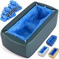 LYSHIYI Shoe Covers Machine Automatic Shoe Cover Dispenser with 200pcs Disposable Plastic Shoe Cover for Home, Office, Supermarket, Factory, Hospital (Green)