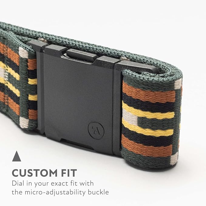 Arcade Belts A2 Unisex Adventure Belt: Heavy Duty Stretch, Metal Free Buckle