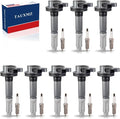 Ignition Coil Packs UF622 & Spark Plugs SP548 for Ford F150 5.0L V8 2011-2015 / for Mustang 5.0L V8 2011-2016 Replacement for UF622 DG542 48763 GN10420 C756 BR3Z-12029-A BR3E12A375AA