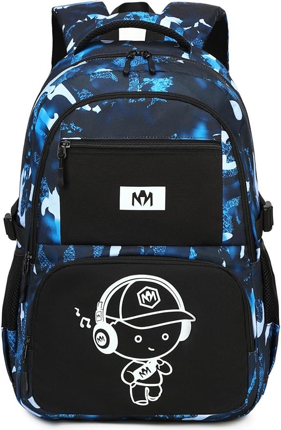 Bluboon Kids Backpack Boys Camo Bookbag Teens Elementary School Bag Daypack Travel Back Pack Middle school (Camo-boy)