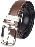 Tommy Hilfiger Men's Reversible Leather Belt, 2‑in‑1 Design for Dress Or Casual Wear