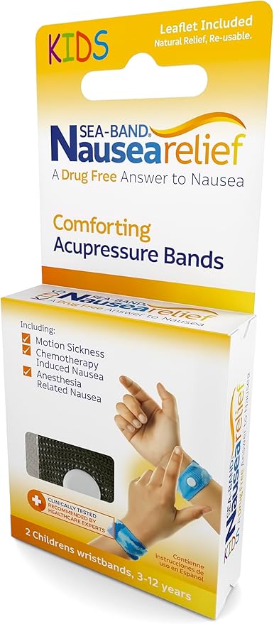 Sea-Band Anti-Nausea Acupressure Wristband for Motion & Morning Sickness, Child, 1 Pair Camouflage