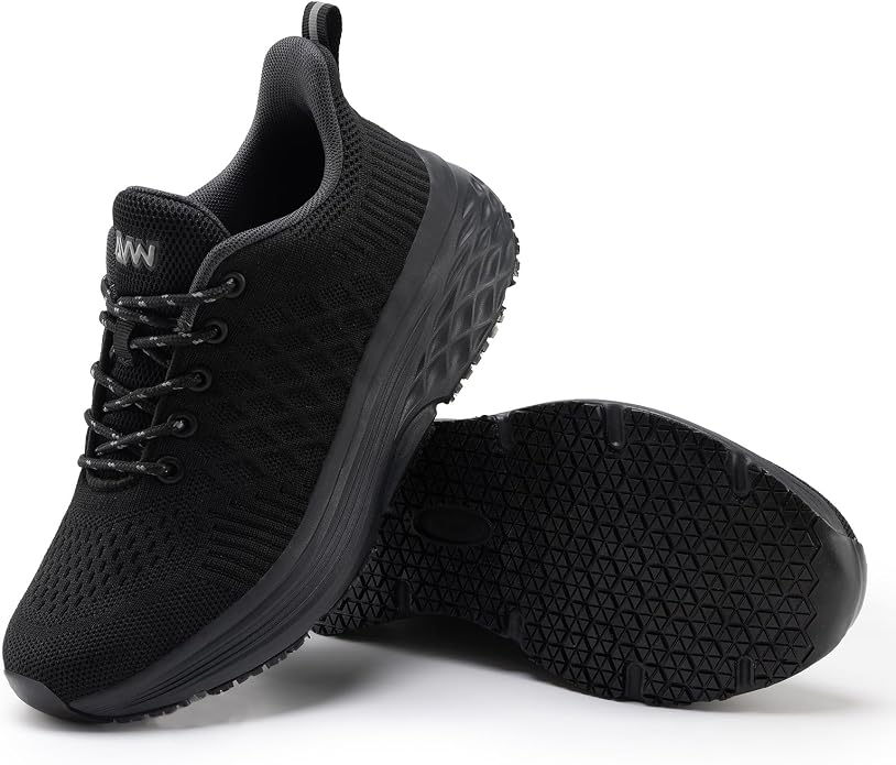 AVW Womens Non Slip Work Shoes Water Resistant Walking Sneakers Food Service Chef Kitchen Shoes