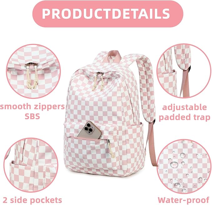 LEDAOU Backpack for Girls School Bag Kids Bookbag Teen Backpack Set Daypack with Lunch Bag and Pencil Case | Kids, Bookbag, Daypack, with Lunch Bag, and Pencil Case