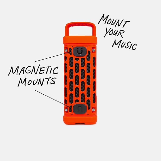 Turtlebox Ranger: Loud! Outdoor Portable Bluetooth 5.4 Speaker | Rugged, Waterproof, Ultra-Portable | Plays to 105db, Deep Bass, Shockproof, Unlimited Pairing for Full Stereo Experience, Orange