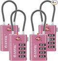 ANVIL TSA Approved Luggage Locks with Search Alert Indicator, 4-Digit Combination Suitcase Lock, Advanced TSA008 Core Heavy Duty Anti-Theft Travel Lock for Double Zippers, Backpacks