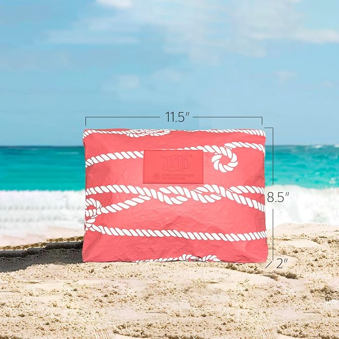 100% Coated Tyvek Material, Beach Pouch, Waterproof Pouch for Beach, Makeup Pouch, Wet Dry Bag,Clutch