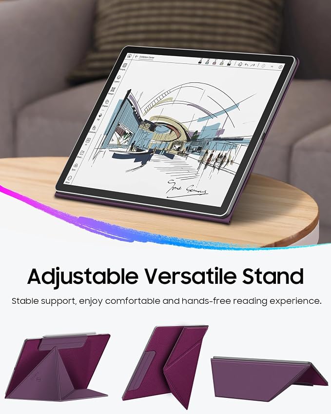 Fintie Case for 11" Kindle Scribe 2025 (3rd Gen) and Kindle Scribe Colorsoft 2025 (1st Gen), Slim Lightweight Multi-Viewing Angles Stand Detachable Magnetic Cover with Pen Buckle, Purple