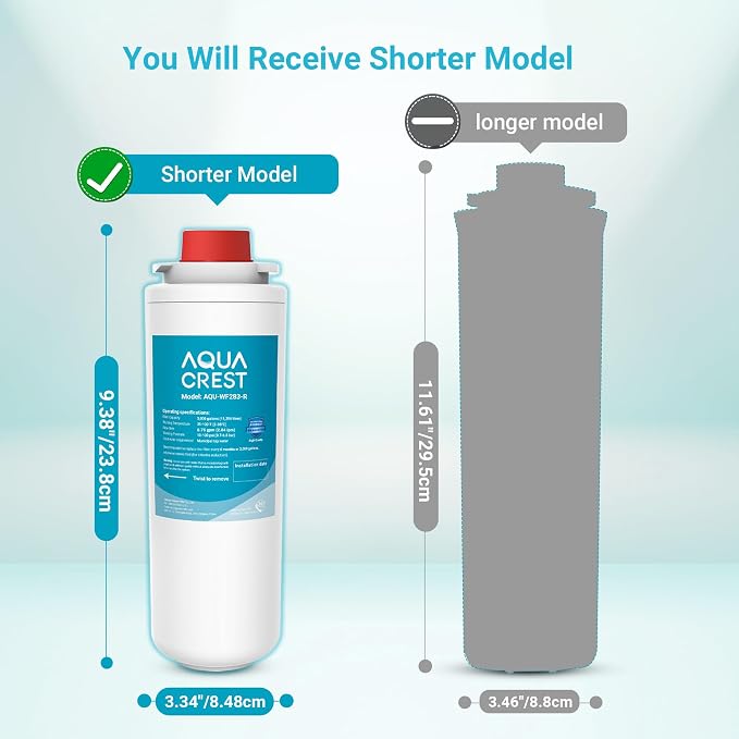 [WITH CHIP] AQUA CREST WF283-R Replacement for Elkay® 51300C, Compatible with Elkay® ezH20® and Halsey Taylor® Bottle Filling Stations, NSF/ANSI 42, Reduces Chlorine, Bad Taste & Odor