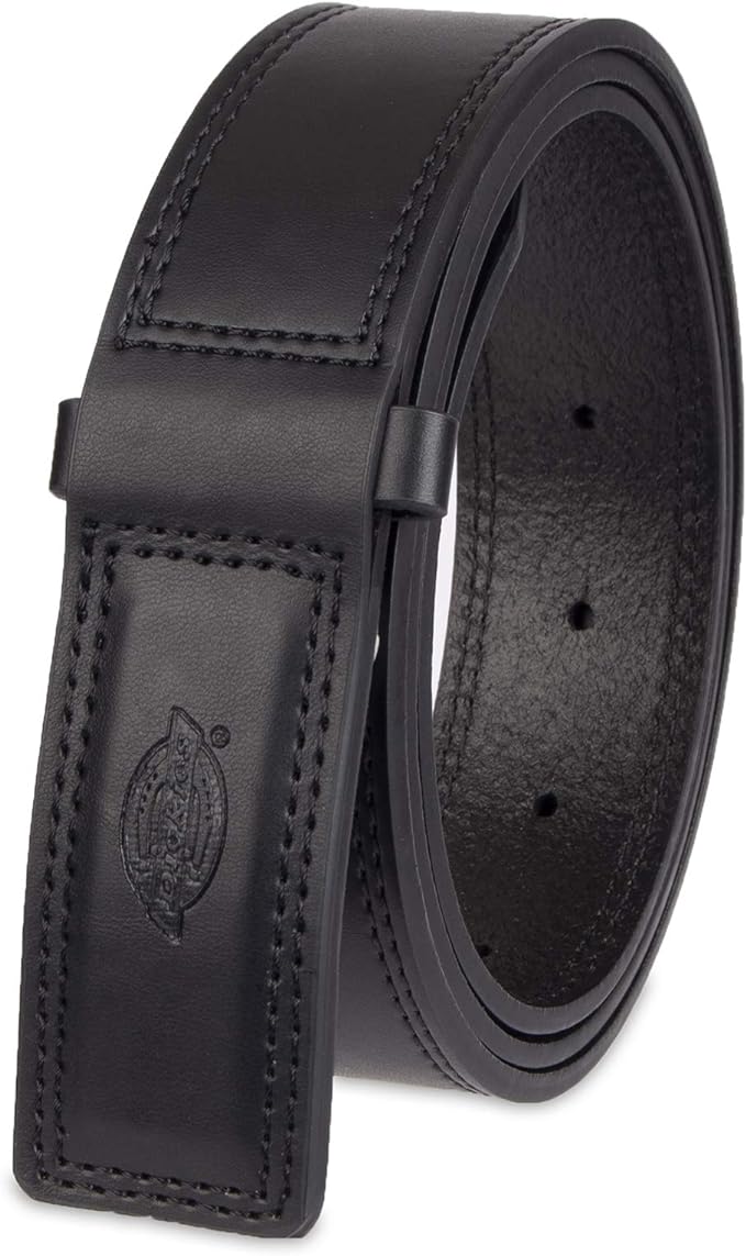 Dickies Men's Dickies Unisex Leather Mechanic No-Scratch Work Belt - Buckleless, Snap-On Belt
