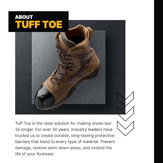 V2 Work Boot Toe Protector, Liquid Boot Guard, Brown Adhesive Shoe Crease Protector & Scuff Preventer for Waterproofing and Hole Repair - Strongest Heavy Duty Shoe Covers for Any Size & Style of Boots