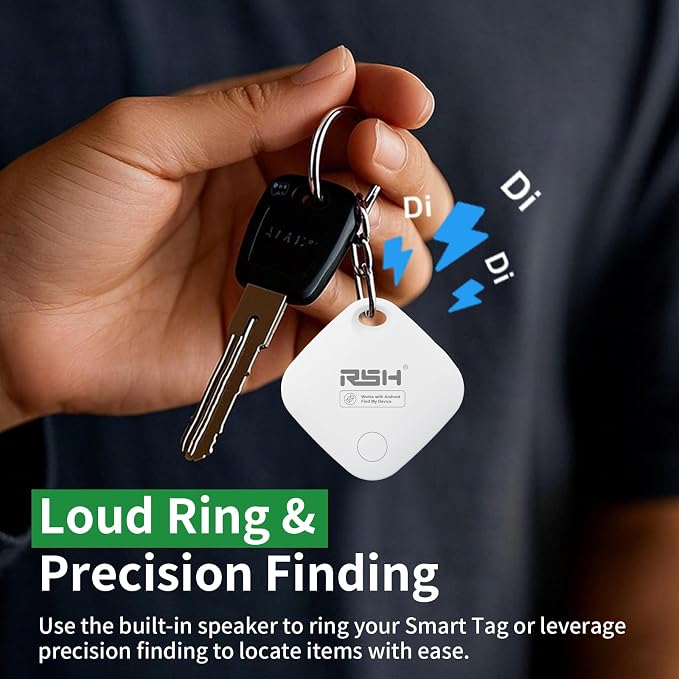 Air Tracker Tag for Android 4 Pack Luggage Tracker Tags Works with Google Find Hub App, Bluetooth Tracker Key Finder and Item Locator for Luggage, Backpack, Suitcases, Replaceable Battery