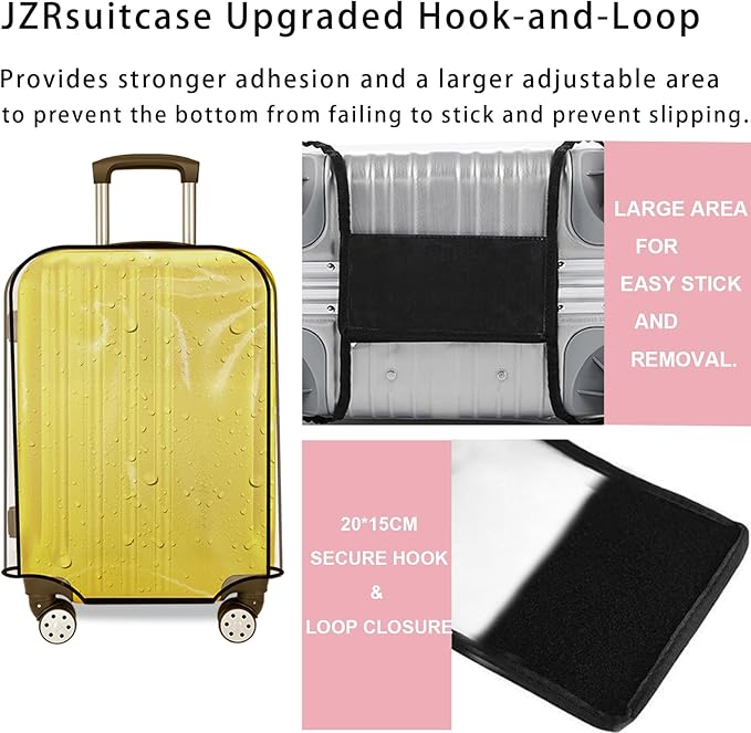 30 Inch Clear Suitcase Cover for Luggage TSA Approved Heavy Duty Waterproof PVC Protector Prevents Scratches Damage for Wheeled Travel Luggage