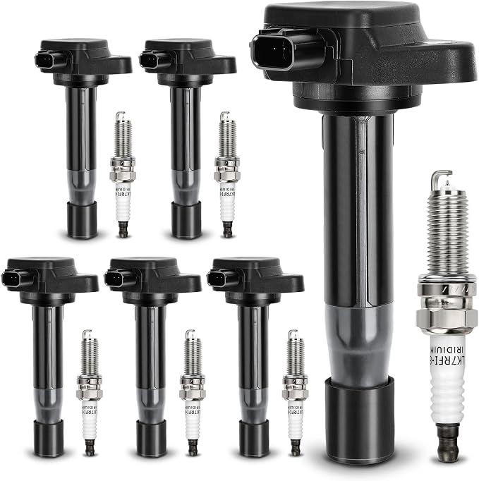 UF603 Ignition Coil & 97390 Double Iridium Spark Plug For HONDA 2008-2017 Accord Crosstour Odyssey, Acura 2009-2014 RI TI TSX TSX Replaces# 5C1681 52-2036 IC693 C1624