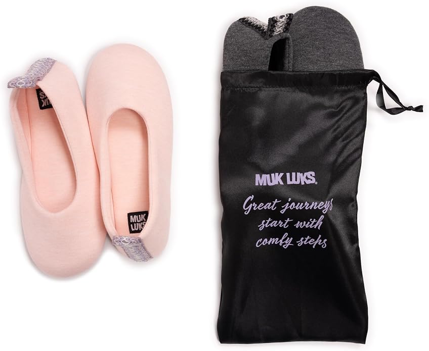 MUK LUKS 2-Pack Travel Ballerina Set Women's Slipper