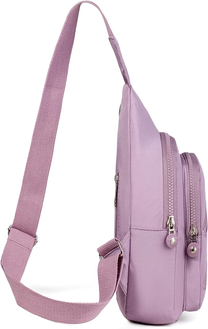 Banelu Crossbody Small Sling Backpack Sling Bag for Women, Chest Bag Daypack Fanny Packs Cross Body Bag for Hiking Traveling Outdoors