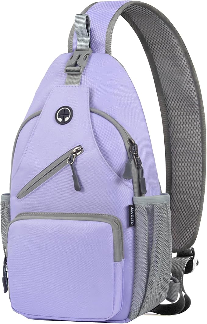 Javolto Sling Bag for Men Crossbody Backpack, Small Sling Backpack Mens Shoulder Bag, Casual Daypack Hiking Bag for Travel
