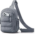 BAGSMART Small Sling Bag for Women, Puffer Crossbody Bag Purses Hobo Handbag Fanny Packs for Travel Hiking