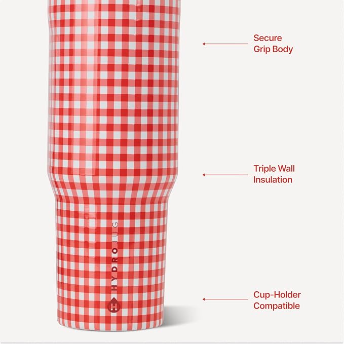 HydroJug Sport 32 oz Insulated Stainless Steel Water Bottle, Summer Picnic