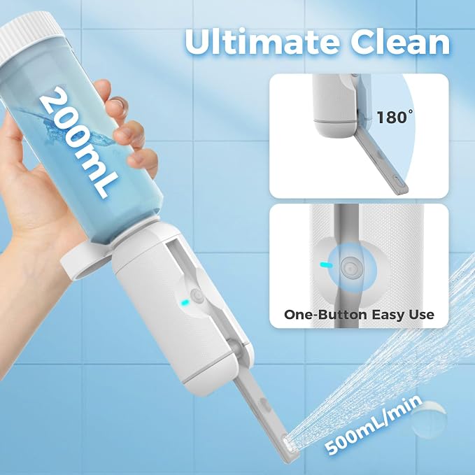 HEYAXA Portable Bidet with High Pressure , Rechargeable Travel Bidet for Men,Baby & Women, IPX7 Waterproof, Handheld Sprayer for Personal Hygiene, Baby Care, Soothing Postpartum and Hemorrhoid Relief