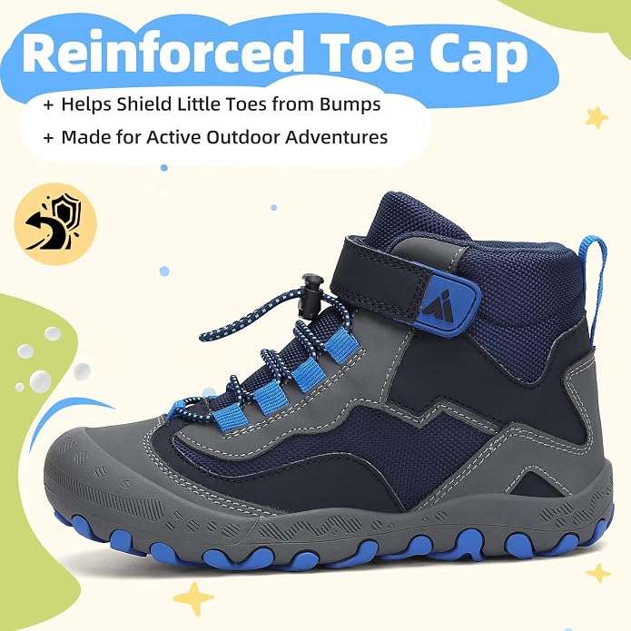 Mishansha Kids Water Resistant Hiking Boots, Boys Girls Anti Collision Anti-Skid Athletic Outdoor Adventure Trekking Shoes