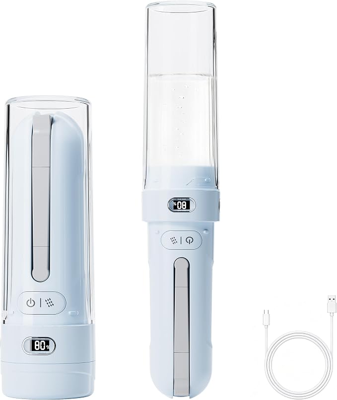 Portable Bidet for Travel | Bathroom - Rechargeable Electric Bidet Sprayer with 3 Pressure | Waterproof for Ultimate Personal Hygiene Cleaning at Home Office and Camping (Blue)
