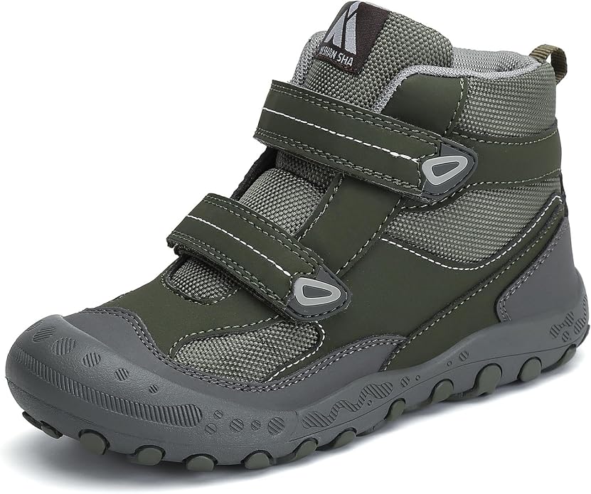 Mishansha Kids Water Resistant Hiking Boots, Boys Girls Anti Collision Anti-Skid Athletic Outdoor Adventure Trekking Shoes