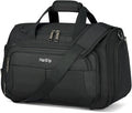 HanTrip Carry on Duffel Bag Foldable Duffle Bags for Travel, Under Seat Personal Item Bags for Airplanes, Weekender Overnight Mens Travel Tote Bag for Women Small Softside Carry on Luggage (Black)