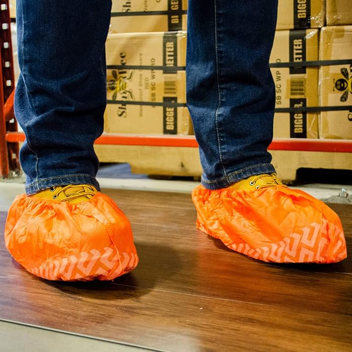 ShuBee Original Disposable, Extra-Large Boot and Shoe Covers, Thicker & Stronger, Durable Protection for Floors - 50 Pairs
