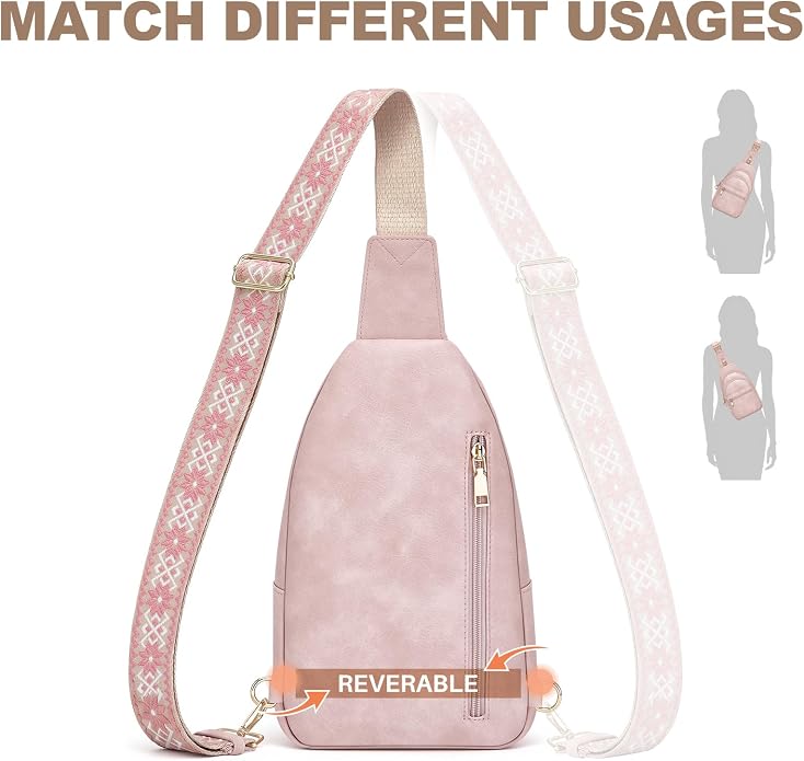 SYTRAH Anti Theft Crossbody Bags for Women, RFID Sling Bag Travel Purse, RFID Cross Body Purses Chest Bag for Travel