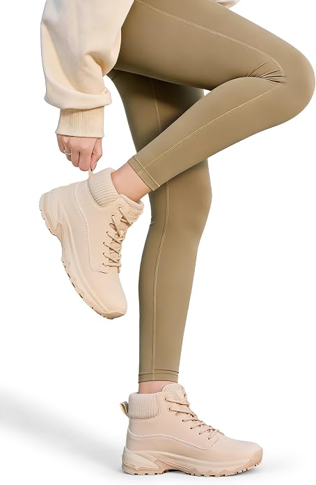 SHULOOK Non Slip Work Boots for Women Slip-Resistant Shoes Waterproof Food Service Chef Kitchen Restaurant Working Casual Comfortable Ankle Boot Outdoor Walking Booties Sneakers