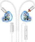 Vibes 202ML Wired Earbuds - HiFi in Ear Headphones for iPhone 5–14, Noise Isolating Ear Buds w/ Mic - Clear Sound, Deep Bass, Comfort-Fit Earphones - MMCX–LTN, Silver Plated Cord, Carrying Case