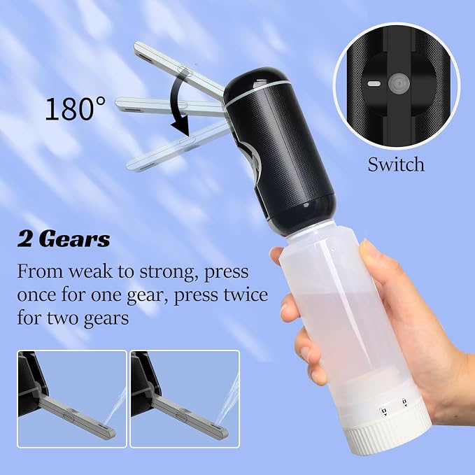 Portable Bidet for Travel, VITCOCO Waterproof Electric Travel Bidet Sprayer,Rechargeable High Pressure Handheld Bidets for Personal Hygiene Cleaning,Black