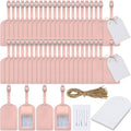 Amylove 48 Sets Leather Luggage Tags Bulk Wedding Favors Luggage Tags for Guests Bridal Gifts Wedding Bridal Shower Gift PU Leather with Name ID Card Tag for Guests