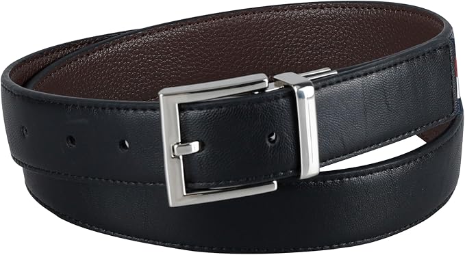 Tommy Hilfiger Men's Reversible Leather Belt, 2‑in‑1 Design for Dress Or Casual Wear
