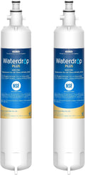 Waterdrop Plus WDP-F19C Replacement for GE® RPWFE®, RPWF (with CHIP) NSF 401 Refrigerator Water Filter, Compatible with WSG-4, GFE28GBLTS, GFE28GSKSS, PFE28KMKES, 2 Pack (Packaging May Vary)