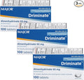 MAJOR Driminate - Dimenhydrinate 50mg Motion Sickness Tablets - Anti-Nausea Medicine - 100 Count (3 Pack)