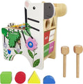 Teamson Kids - Preschool Zebra Wooden Activity Play Center with Xylophone | with Xylophone