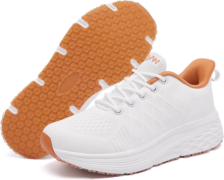 AVW Womens Non Slip Work Shoes Water Resistant Walking Sneakers Food Service Chef Kitchen Shoes
