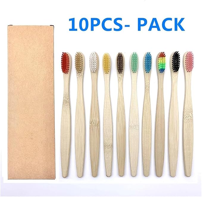 Manual Toothbrush 10PCS Colorful Toothbrush Set Soft Bristle Teeth Whitening Toothbrushes Soft Care Toothbrush(10PCS Mix Color)