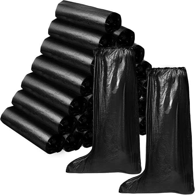 Haysandy Shoe Covers Disposable Non Slip Plastic Boot Covers Long Waterproof Shoes Covers Safety Boot Shoe Covers 21.6 Inch Tall Shoe Coverings for Men Women Rainy Day Use(Black, 180 Pieces)