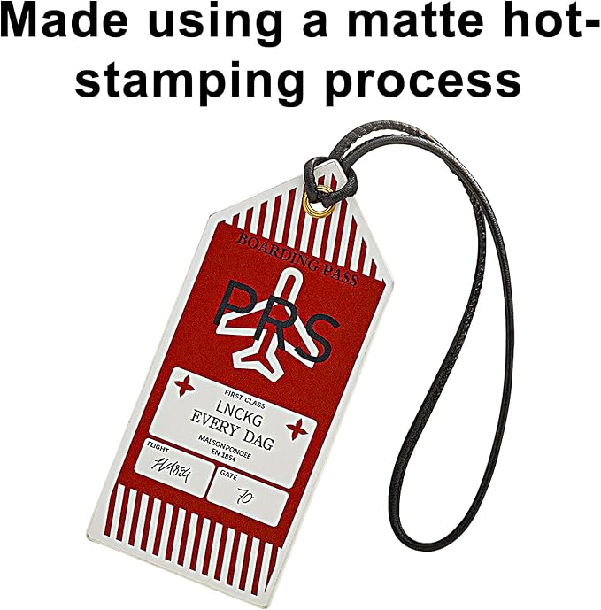 Boarding Pass Keychain for Speedy 25 30 35 Bag Charm,Luggage Boarding Pass RED