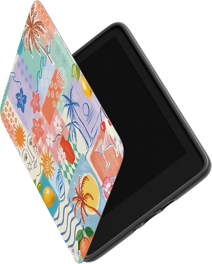 Casely Kindle Case | Tropical Heat | Beachy Collage | Compatible with 7" Kindle Colorsoft and 7" Kindle Paperwhite (12th Gen)