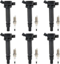 6PCS UF495 Ignition Coils + 6PCS 6176 Iridium Spark Plugs Ignition Coils Pack Fits for 2003-2009 4Runner, 2005-2011 Tundra 4.0L, Coil Pack Set Aftermarket Parts