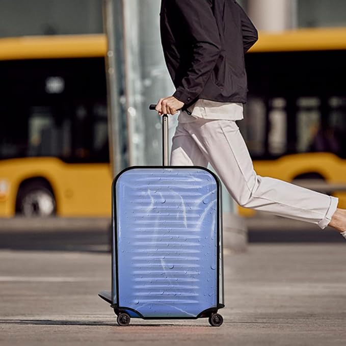JZRSuitcase 30-inch Luggage Cover Protector Clear PVC Waterproof Suitcase Covers, Travel Luggage sleeves protective Tsa Approved