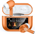 Bucephalus Wireless Earbuds, Bluetooth 5.4 Ear Buds, ENC Noise Cancelling Headphones with 48H Playtime, Bass Stereo Sound, Compatible with iPhone, Android, Pad - Bright Orange