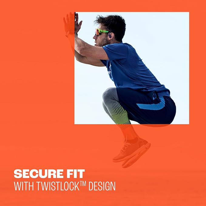 JBL Endurance Peak 4 - True Wireless Noise Cancelling Sport Earbuds, Up to 48Hrs Total Playback, Water & dust Proof (IP68), Secure fit with TwistLock™ Design, & 6 mics for Perfect Calls (Black/Lime)