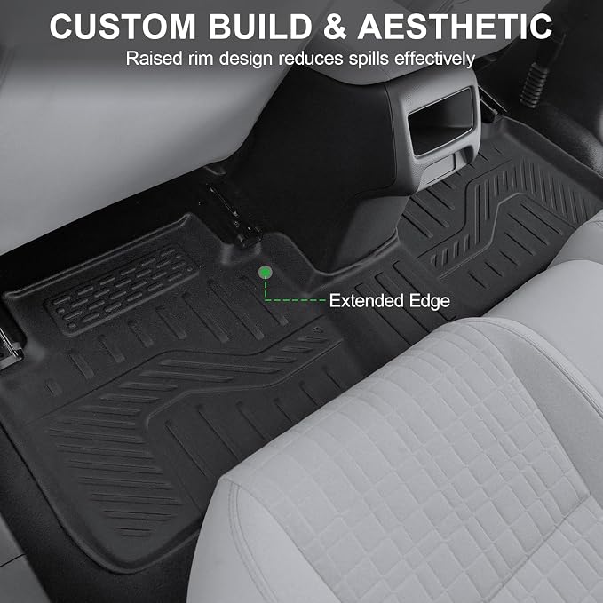 Floor Mats for 2023-2025 2026 Honda HR-V (Include Hybrid), TPE All Weather Durable Floor Liners Door Sill Guards for Honda HRV Accessories
