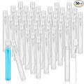 Zhehao 50 Pcs Mini Spray Bottles 10 ml Clear Glass Perfume Bottles Refillable Fine Mist Perfume Atomizer Portable Empty Sample Containers for Cleaning, Essential Oils, Travel (Matte)