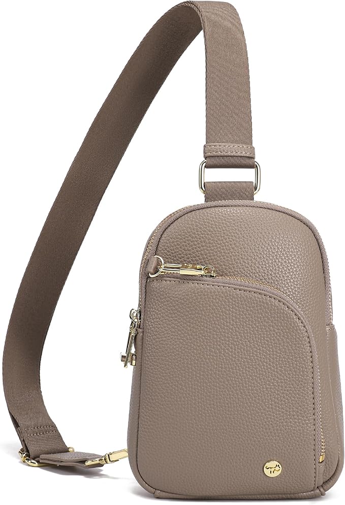 INICAT RFID Blocking Sling Bag, Anti Theft Crossbody Bag for Women Compact Travel Purses Vegan Leather
